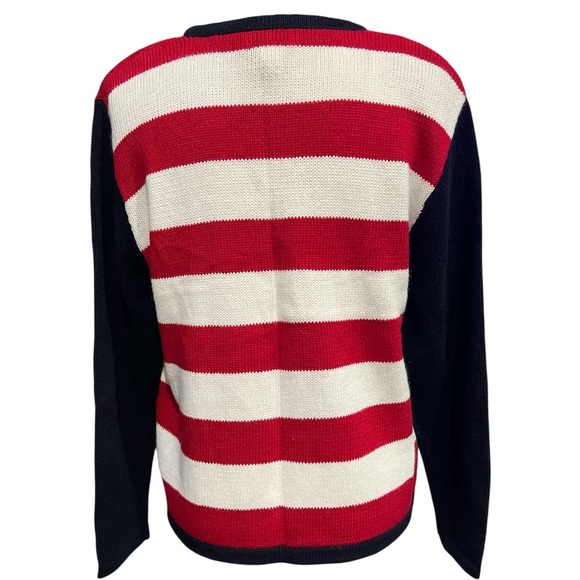 Vintage American flag sweater cotton blend size M - Picture 6 of 12